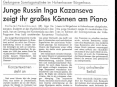 Inga Kazantseva - Junge Russin Inga Kazantseva zeigt grosses Können am Piano